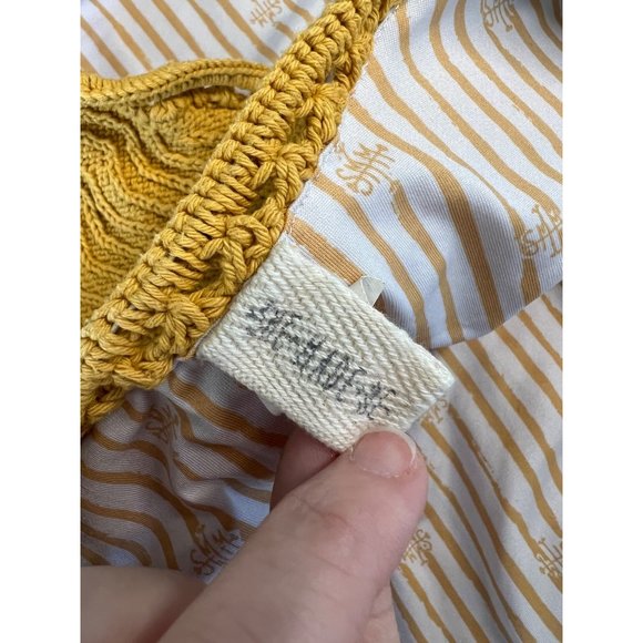 She Made Me crocheted one piece swimsuit yellow size SM - Picture 11 of 14